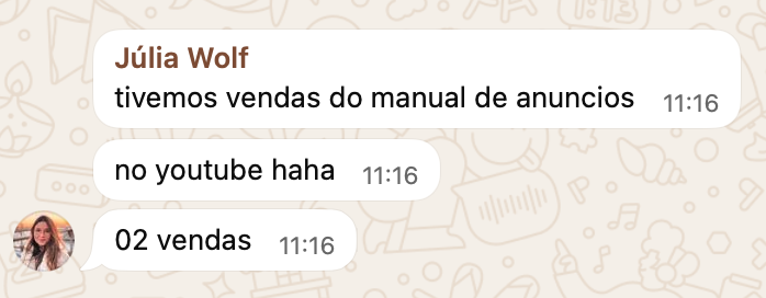 Vendas do manual de anúncios pelo YouTube